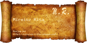 Mireisz Rita névjegykártya