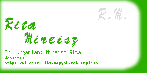 rita mireisz business card